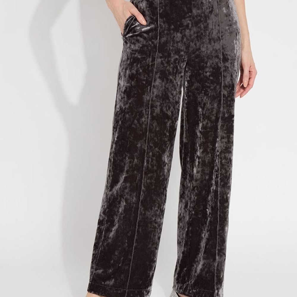Elegant Lysse Velvet Women's Wide Leg Pants